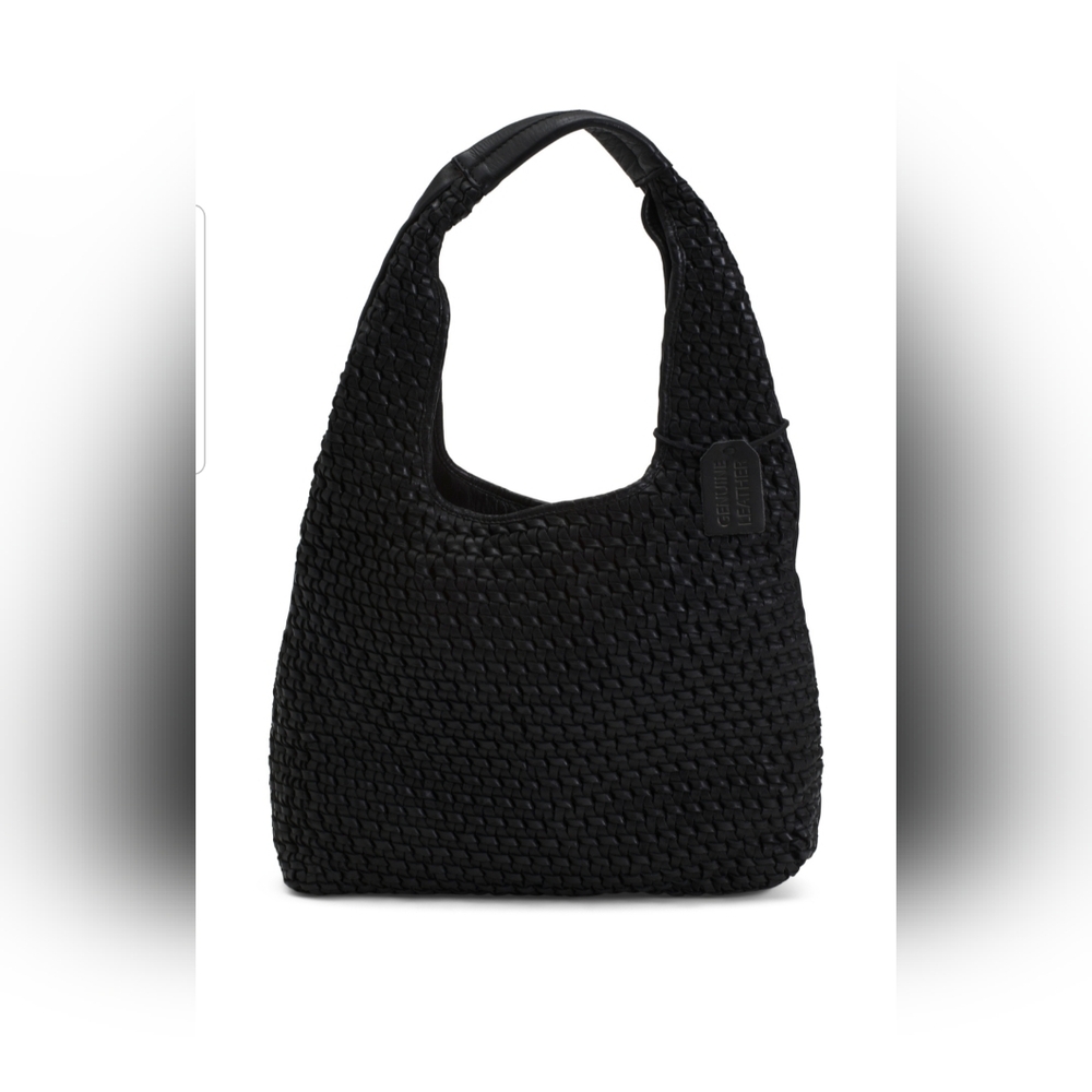 Large Black Woven Bag